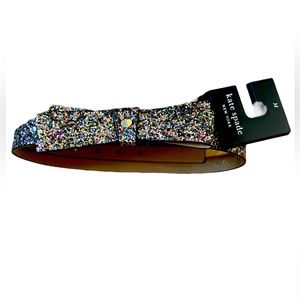 Kate Spade - NWOT Medium Glitter Bow Belt